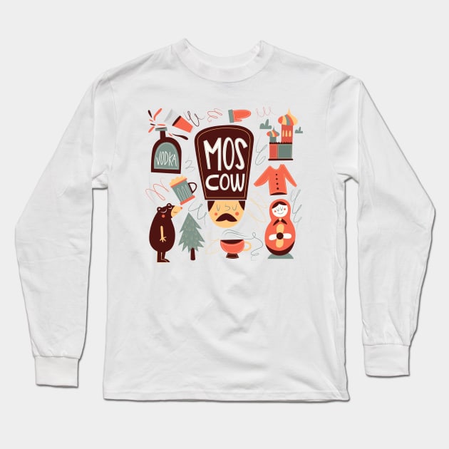 Moscow Long Sleeve T-Shirt by Digster